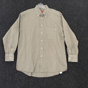 Bruli Dress Shirt Men's 16.5 42 Beige Button Down Pocket Casual Swiss Made